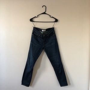 Madewell Skinny Skinny Crop - Midrise, dark wash